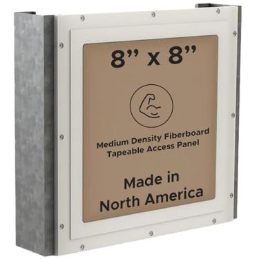 Imagem de Melhor painel de acesso de parede com fita de 20 x 20 cm para moldura de drywall de 1,5 cm, porta de acesso de painel de fibra de densidade média sem dobradiças, painel praticamente invisível