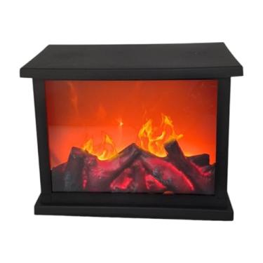 Imagem de Nishiyuenyi Luz de lareira Sala de estar Decoração de mesa Luz de lareira elétrica Lâmpada decorativa LED Decoração Interior Exterior