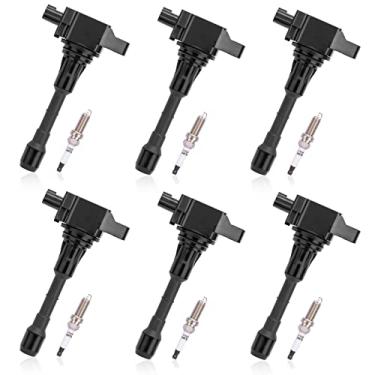 Imagem de AULINK Vela de Ignição Da Bobina de Ignição Uf550 C1670 6 Unidades para Infiniti Ex35 Fx35 G25 G35 Jx35 M35 M35H Q50 Q70 Qx60, Nissan 350Z Maxima Quest Pathfinder Murano Altima Xterra 3.5L V6