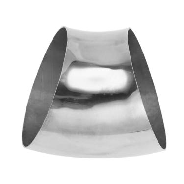 Imagem de Motoforti Tubulação de tubo de escape modificada para carro curva mandril 45 graus 13,3 cm espessura OD 1,5 mm/16GA 133x163x1,5 mm aço inoxidável 201 tom prata