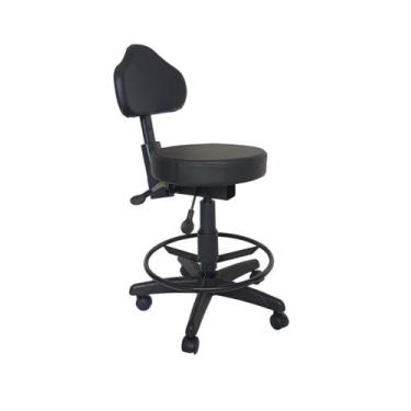 Imagem de Cadeira Mocho com Encosto + Aro Apoio Nr 17 - DVL OFFICE