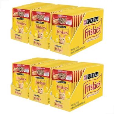 Imagem de Kit 6 CAIXAS Sache Friskies Frango Ao Molho Gato Adulto 15x85g
