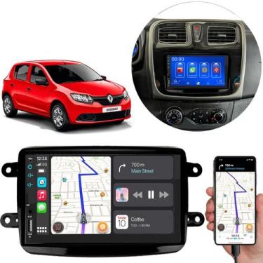 Imagem de Kit Multimídia CarPlay Android Auto MP5 Sandero 2011 a 2024 Rádio FM B