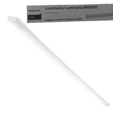 Imagem de Kit 2 Luminaria Sobrepor Slim 23w Philips 100cm Branca 6500K