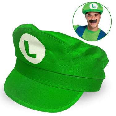 Imagem de Boina Chapéu Touca Super Mario Bros Cosplay Fantasia - Luigi - R.Pires