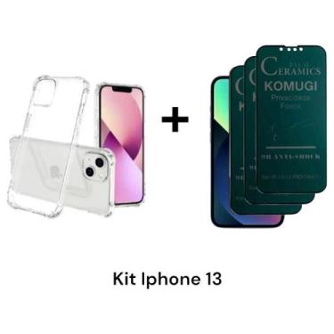 Imagem de 3UN Películas Anti Espião Fosca 9D Privacidade Para Iphone 13 + 1UN Ca