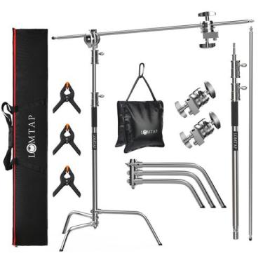 Imagem de Suporte de luz fotográfica LOMTAP C Stand em aço inoxidável