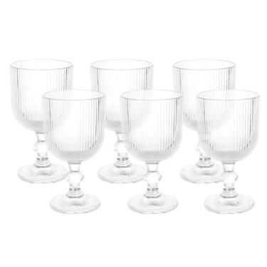 Imagem de Mimo Style, Jogo de 6 Taças Sleek Vidro Texturizado 240ml Elegância e Sofisticação