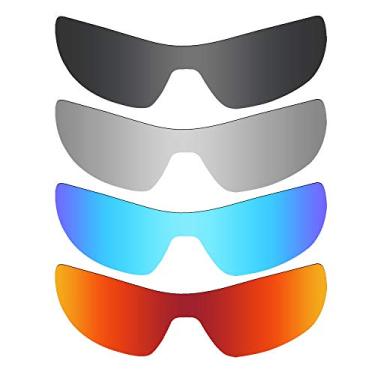 Imagem de Fiskr Lentes polarizadas de substituição para óculos de sol Oakley Offshoot(OO9190) com revestimento antiarranhões, água salgada e antipoeira (preto, prata, azul e vermelho)