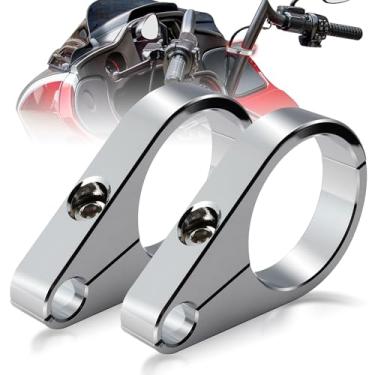 Imagem de TIGERSGATE Pacote com 2 braçadeiras de cabo de 3,8 cm para guidão de tarugo preto para cabos de embreagem e linhas de freio – para Harley, Honda, Yamaha e outras motocicletas e bicicletas