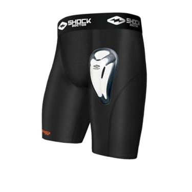 Imagem de (Adult - Small, Black) - Shock Doctor Athletic Supporter, Compression Shorts w/ Athletic Cup, Youth & Adult