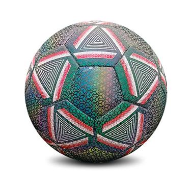 Imagem de Bola de futebol esportiva que brilha no escuro, bola de futebol refletiva tamanho oficial tamanho 4 e tamanho 5, futebol profissional para ambientes internos e externos, perfeita para jogos ou jogos