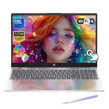 Imagem de HP Laptop com tela sensível ao toque de 15,6 polegadas – tela FHD 1080p IPS – Processador Intel Core 5 – Wi-Fi 6 – Webcam – Windows 11 Home Copilot – com Stylus (16 GB de RAM | SSD PCIe de 1 TB)