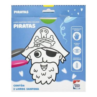 Imagem de Livro-Sanfona Para Colorir: Piratas
