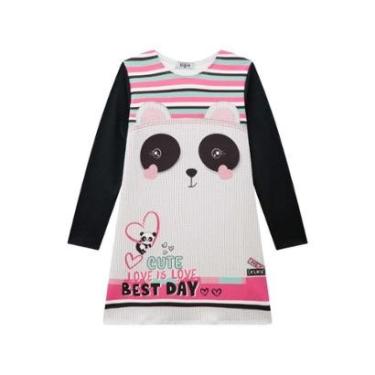 Imagem de Vestido Infantil Manga Longa Kukiê Ref 50206 Tamanho:14;cor:-Feminino