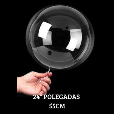 Imagem de Kit 10 Balão Bubble Bolha Transparente 18 24 36 Polegadas - Luma festa