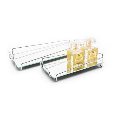 Imagem de Bandeja angulo 10 x 28 cm cromada hara