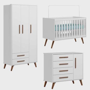 Imagem de Jogo De Quarto Infantil Q Encanto Retrô Branco Qmovi bigshop