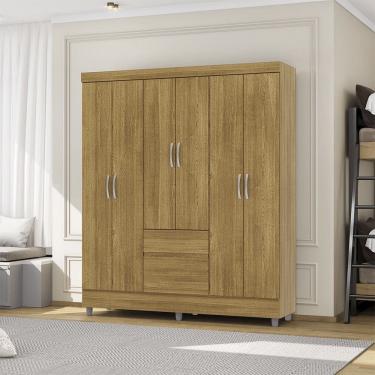 Imagem de Guarda Roupa Roupeiro Solteiro Ideal 6 Portas Plus Nature Vila Rica