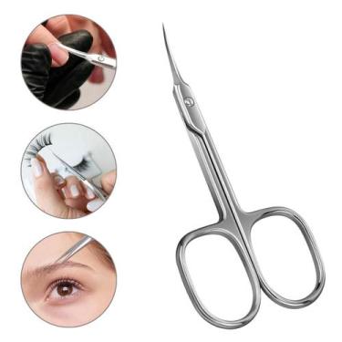 Imagem de Tesoura Pequena Aço Manicure Profissional Curva Higiene Pessoal - Teso