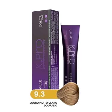 Imagem de Tintura Profissional k.pro Caviar Color 9.3 Loiro Muito Claro Dourado 60g