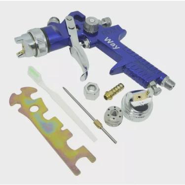 Imagem de Pistola Pintura Gravidade Profissional Hvlp 2 Bicos 1,4 E 1,7mm