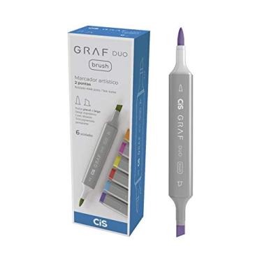 Imagem de Marcador Graf Duo Brush, CIS, Lavander, Caixa com 6 unidades