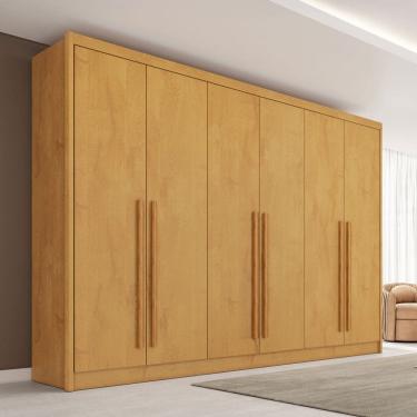 Imagem de Guarda-Roupa Casal Valencia 6 Portas 6 Gavetas 100% Mdf Peroba - Mademarques
