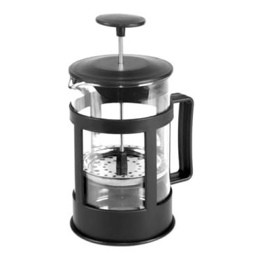 Imagem de Cafeteira Prensa Francesa 600ml Vidro Borossilicato Aço Inox para Café Chá Cremeira para Leite Cremoso Resistente Premium Excelente Sistema de Filtragem Não necessita de filtro de Papel