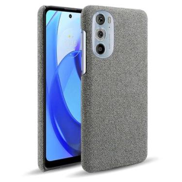 Imagem de Capa para MOTO EDGE 30 PRO,Capa desenhada em lona,Case Protetora Ultrafina com Empunhadura Macia,Design em Tecido Antichoque e Antiarranhões-Gray