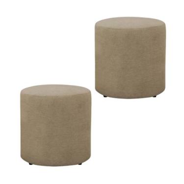 Imagem de Kit 2 Puff Banqueta Viena Decorativo Multiuso Revestido Tecido - DVC H