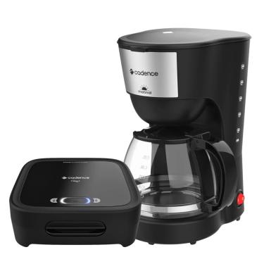 Imagem de Kit Cadence Cafeteira CAF620 e Sanduicheira SAN400 - Preto