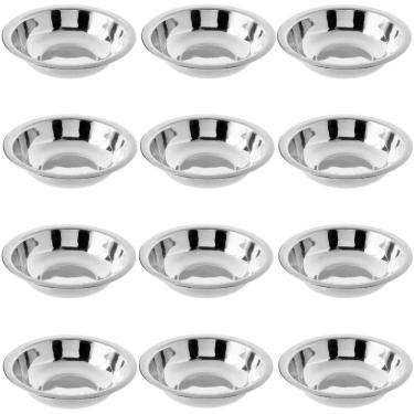 Imagem de Conjunto 12 Tigelas Redondas 225ml Bowl Inox 14cm Hercules Cozinha Multiuso