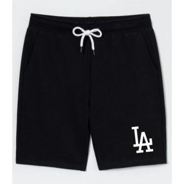 Imagem de Bermuda Moletinho Masculina Los Angeles La Beisebol Baseball - Phashio