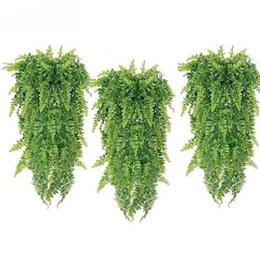 Imagem de 3pcs Samambaias Decoração de Jardim e Casa Planta Artificial Plástica Pendurada para Festa de Casamento(3)