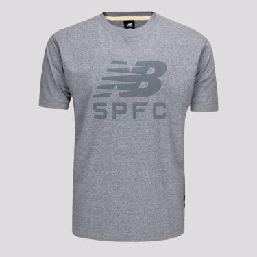 Imagem de Camiseta Masculina NB Concentração SPFC 2025, Cinza Blacktop, G