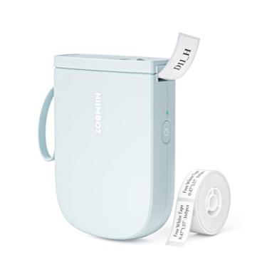 Imagem de NIIMBOT Mini impressora de etiquetas Bluetooth D11 versão 2024, etiquetadora portátil com fita adesiva térmica, pequena etiquetadora, 300 DPI de alta clareza, recarregável, azul