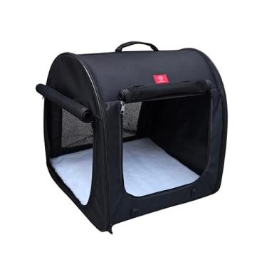 Imagem de One for Pets Canil/abrigo portátil de tecido para animais de estimação, único, preto, 50,8 x 50,8 x 49,5 cm - luminária de cinto de segurança para carro incluída