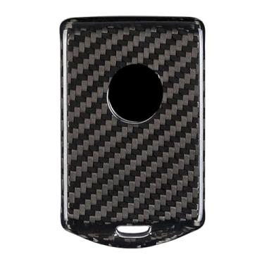 Imagem de Capa 100% fibra de carbono para Volvo Key Fob, capa de fibra de carbono genuína para Volvo XC60 2018 Smart Fob Remote Key, nova capa protetora de chave de carro quente para homens capa de pele para mulheresM.JVisun preto M.JVISUN-KC-C800VV