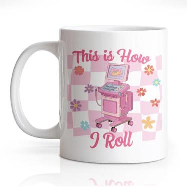 Imagem de DYJYBMY Caneca This How I Roll, Caneca de café de ultrassom engraçada, presentes de agradecimento para médicos de ultrassom, enfermeiras, equipe médica, sala de cirurgia, presentes de formatura para