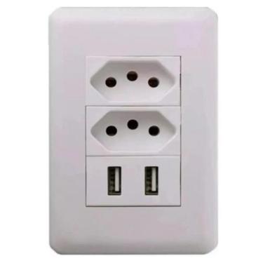 Imagem de Tomada Dupla 2 + Usb  - coibeu