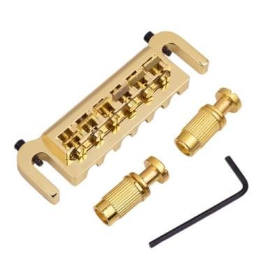 Imagem de DIAO79NI Ponte ajustável envolvente Tailpiece design combo totalmente intocável para Epiphone Les Paul Junior/Special (ouro)