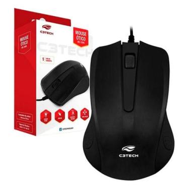 Imagem de Mouse Óptico Office Com Fio Usb 1000 Dpi Informática C3tech,  PRETO
