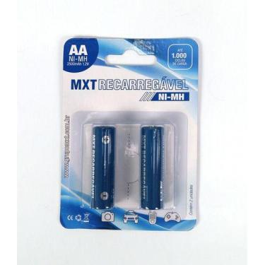Imagem de 2 Pilha Regarregável Ni-mh Aa-2500mah Mxt 1000 Ciclos Carga - Mxt Audi