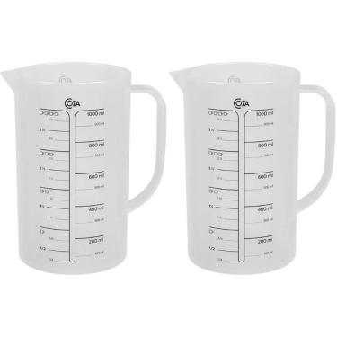 Imagem de Kit 2 Jarras Medidoras Plástico 1L Coza Cozy Alça Copos de M
