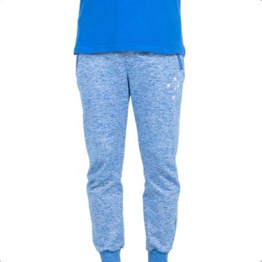 Imagem de Calça Moletom Cruzeiro Masculina Mescla Azul Oficial