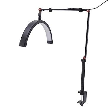 Imagem de Lâmpada de Mesa LED Meia-lua para Cílios Rotação de 360 ​​graus 3 Cores 10 Marchas Luz de Beleza Regulável 20 W para Beleza Cuidados Com a Pele Cílios Sobrancelhas Filmagem