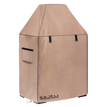 Imagem de SoloToo Capa Para Lareira Externa Resistente À Prova D'Água, Fogueira Vertical Pátio, 36 X 24 57", Proteção Antiferrugem A Lenha, Marrom