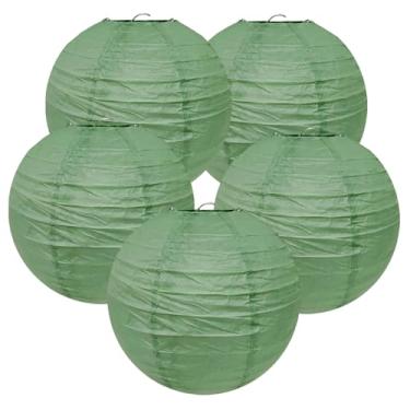 Imagem de TopAAA Luminária De Papel Japonesa Chinesa Verde Salva 8" (Conjunto Com 5, Verde)