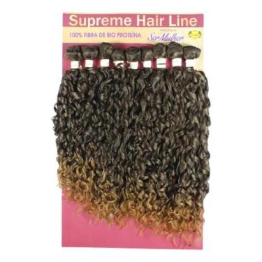 Imagem de Cabelo Marta Ser Mulher 55 cm Entrelace 100% Fibra de Proteína, T1B/27